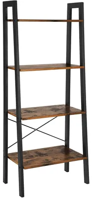 Produktbild von Industrielles Leiterregal LLS44X aus rustikalem Holz und Metall
