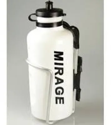 Produktbild von Weiße Fahrradflasche mit Flaschenhalter, Größe M