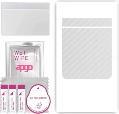 Produktbild von apgo Rückseite Schutzfolie, Skin, kompatibel mit Motorola Razr 50, Hinten Displayschutzfolie aus Vinylfolie, kratzfest, einfache Montage - Transparenter Kohlenstoff