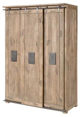 Produktbild von MASSIVMOEBEL24.DE Kleiderschrank Mango 140x65x200 beige lackiert RAILWAY #369
