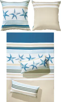 Produktbild von REDBEST Bettwäsche blau-natur 1x 135x200 cm + 1x 40x80 cm