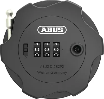 Produktbild von ABUS Kabelschloss Combiflex Adventure – Schloss zur Sicherung von Skiern, Kinderwagen, E-Scooter & Roller – 75 cm Stahlkabel – mit Zahlencode – Schwarz