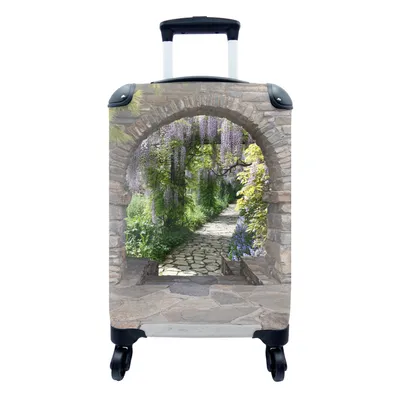 Produktbild von MuchoWow® Koffer Handgepäck Trolley Rollkoffer Kleine Reisekoffer mit 4 Rollen - Wald - Aussicht - Steine - Weg - Cabin Size < 55x40x23 cm & 55x40x20 cm - Fotokoffer - Kabinenkoffer - Boardgepäck - Reise-Box - Reisekoffer - Reisegepäck - Koffer mit Bild - Trolley für Kinder