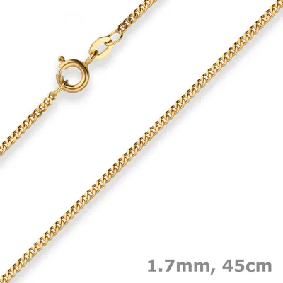 1-7mm-Panzerkette-aus-333-Gelbgold-45cm
