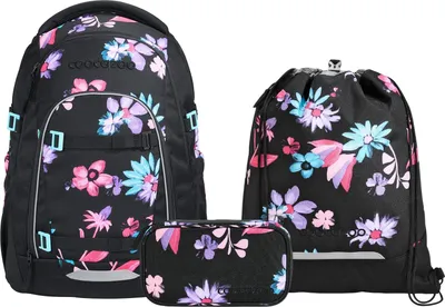 Produktbild von Coocazoo, Schulrucksack-Set MATE Floral Artnight 3-teilig
