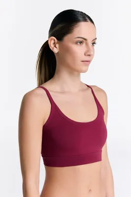 Produktbild von Nachhaltiges Sport-Bustier aus weicher Biobaumwolle mit sportlicher Passform und breitem Bündchen