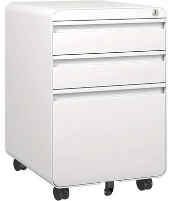 Produktbild von Schreibtischschublade - Schubladenblock - Rollcontainer - Aktenschrank - Rollcontainer - Mobil mit Schloss - Kippschutzmechanismus
