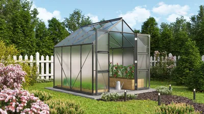 Produktbild von Vitavia Gewächshaus "Domus 6700" schwarz 6,7 m² 4 mm HKP