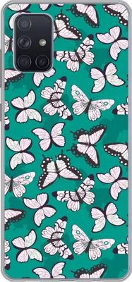 Produktbild von MuchoWow® Handyhülle Schutzhülle Hülle für Telefoonhoesje Samsung Galaxy A51 Mädchen - Schmetterling - Tiere - Muster - Mädchen - Kinder - Kinder Silikon Softcase Handy Hülle - Schutzabdeckung