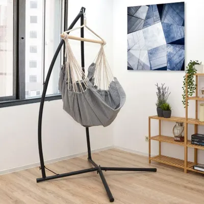 Produktbild von Hängesessel Gestell Hängesesselgestell 214cm (Ohne Hängematte)  bis 120kg Schwarz