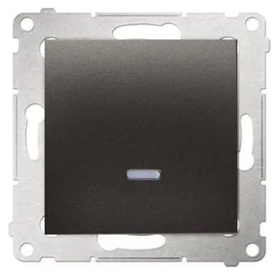 Produktbild von Kontakt-Simon DW1L.01/48, Kunststoff, Anthrazit, IP20, IP44, 250 V, 10 A, 75 mm