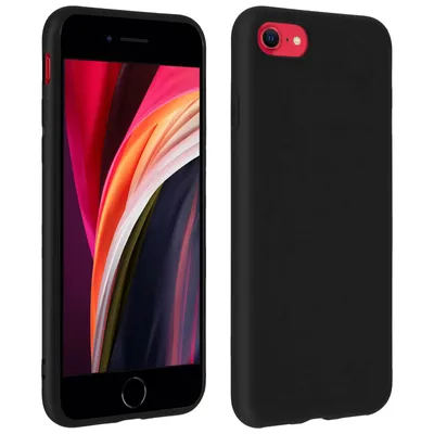 Produktbild von Forcell, Silikonhülle (Soft-Touch) für Apple iPhone 7 / 8 / SE 2020, Schwarz