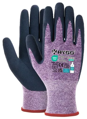 Produktbild von 3 Paar atmungsaktive Arbeitshandschuhe mit Latexbeschichtung für Damen