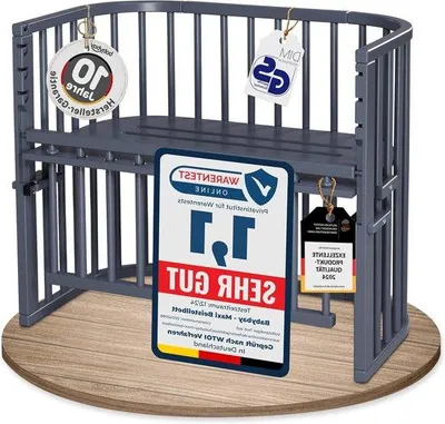 Produktbild von Kinderbett - Co-Sleeper - Sicher Schlafen - Höhenverstellbar - 96 x 56.5 x 79 cm