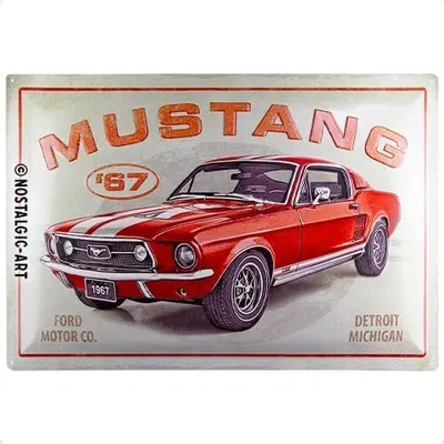 Immagine prodotto di Nekupto Cedule 40x60 Ford Mustang GT 1967 Rosso NA24017