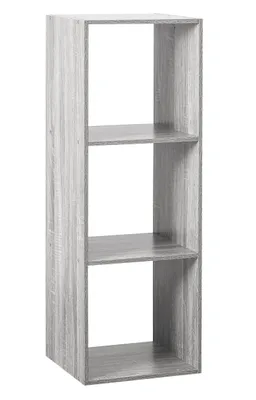 Zdjęcie produktu dla 5five Simply Smart 3-poziomowy regał do salonu wykonany z szarej płyty MDF o wymiarach 100,5 cm x 34,5 cm x 32 cm