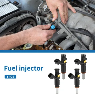Image de Injecteur de carburant pour Mini Cooper 1.6, disque à 6 trous, débit adapté, n° 13537528176 | Buse d'injection noire, 4 pièces
