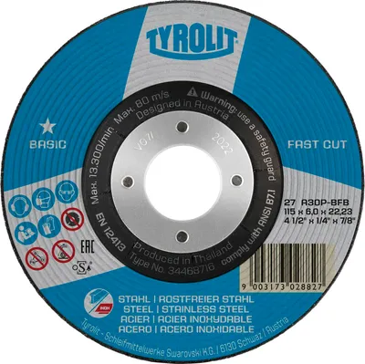 Produktbild von TYROLIT Schruppscheibe FASTCUT 125 x 6,0 mm A30P-BFB