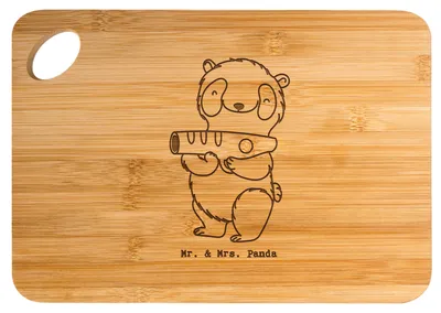 Produktbild von Mr. & Mrs. Panda Frühstücksbrettchen Panda LaserTag - Transparent - Geschenk, Hackbrett, Lasergame Zentrum, Holzbrett, Frühstücksbrett, Holzbrettchen, Schneidebrett