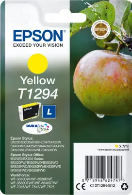 Produktbild von Epson Tintenpatrone yellow DURABrite T 129           T 1294