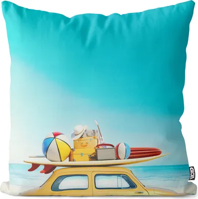 Produktbild von VOID Auto Urlaub Italien Retro Reise Kissenbezug Kissenhülle Polyester wasserfest Outdoor Indoor