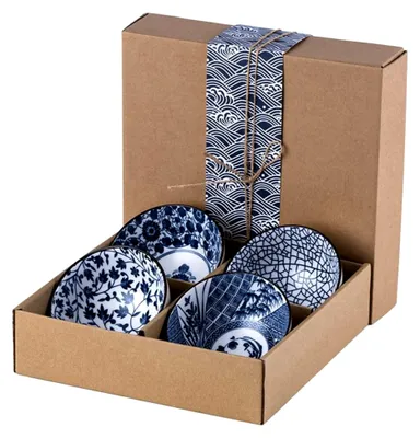 Produktbild von Müslischalen, verschiedene Designs, Keramikschalen, Set aus 4 Schalen