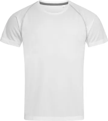 Produktbild von Stedman ST8030 | Herren Active Team Raglan, 100% ACTIVE-DRY° Polyester - Farbe: White - Größe: M