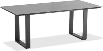 Produktbild von Gartentisch Noha 160x95 Tischplatte HPL Granit Profilkufe Aluminium Anthrazit