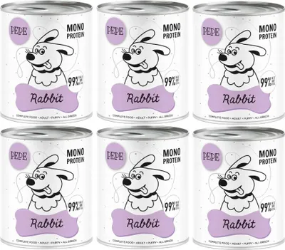 Produktbild von PAKA ZWIERZAKA Pepe Rabbit - Nassfutter für Hunde - 800g