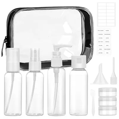 Immagine prodotto di TRANKIELO® - Set di 10 flaconi da viaggio da 60 ml – Contenitori portatili per liquidi – ideali per cosmetici, shampoo, creme