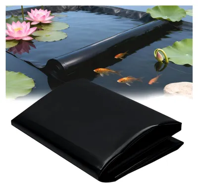 Produktbild von Teichfolie 1x6m, 0,5mm stark, Schwarz HDPE, Schwerlast Teichfolie, Dichtungsfolie für Fischteiche, Brunnen, Wassergärten, Wasserfälle, Gartenteiche, Teichbecken