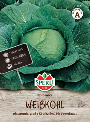Produktbild von SPERLI Weißkohlsamen Brunswick Brassica oleracea 120 Pflanzen