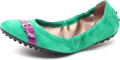 Immagine prodotto di B4584 ballerina donna TOD'S DEE FIBBIETTA scarpa verde/fucsia shoe woman