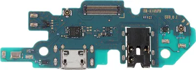 Produktbild von Clappio, Micro-USB Ladeanschluss mit Flexkabel und Mikrofon für Samsung Galaxy A10, Schwarz