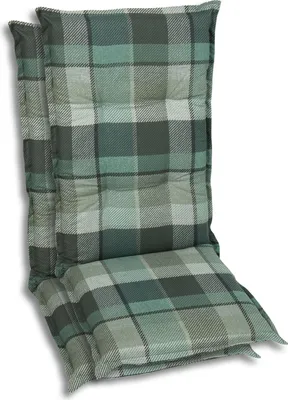Produktbild von GO-DE Textil, Sesselauflage Mittellehner, 2er-Set, Farbe: grün, Maße ca.: 108 cm x 50 cm x 6 cm