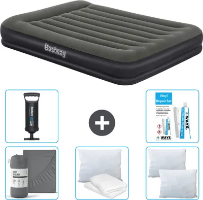 Produktbild von Bestway Luftmatratze – 2-Personen – 152 x 203 x 36 cm – Grün – im Lieferumfang enthalten Zubehör