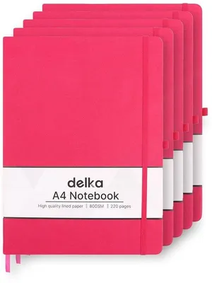 Produktbild von Famanu A4 Notizbuch Set von 5 - Ideal für Schule, Büro und Tagebuch