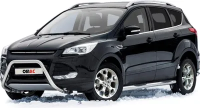 Image de Pare-Buffle Avant Pour Ford Kuga II 2012-2017 en Acier Inoxy Argent