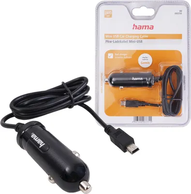 Obrázok produktu pre Hama Vehicle Charging Cable, mini USB, 12 V