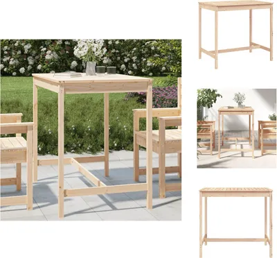 Obrázek produktu pro vidaXL Zahradní stůl 121x82,5x110 cm z masivního borovicového dřeva - Zahradní stoly