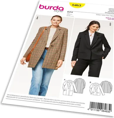 Obrázek produktu pro Střih Burda 6463 - Sako, kabátek, oversized