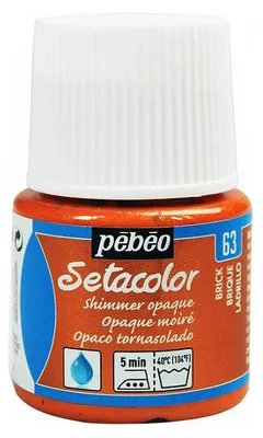 Obrázok produktu pre Farba na textil Pebeo Setacolor Opaque Shimmer [metalická] 45 ml - čierna