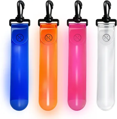 Immagine prodotto di 4 luci lampeggianti a LED per zaino, 3 modalità, elementi riflettenti, luce di sicurezza, riflettori, zaino