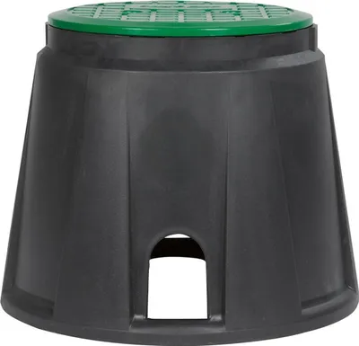 Produktbild von Rainbird Ventilbox rund, vormontiert, für 1 Magnetventil zur Gartenbewässerung