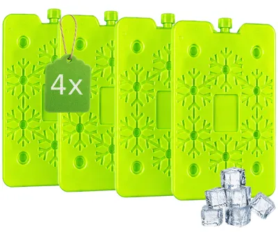Obrázek produktu pro Sada chladicích vložek, 4 kusy, objem 200 ml, kompaktní rozměry 16 x 11 cm, vhodné do chladicích boxů a obědových krabiček
