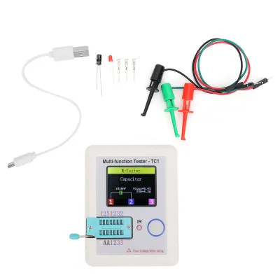 Obrázok produktu pre Multifunkčný tester tranzistorov 1,8-palcový TFT displej LCR-TC1 pre kondenzátorové diódy
