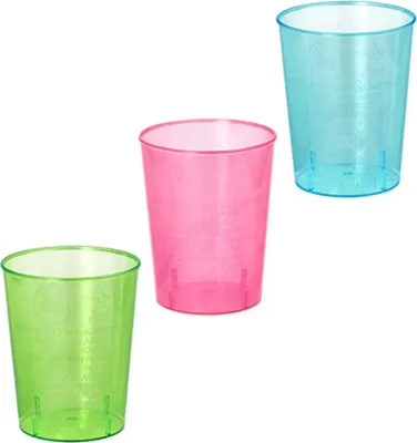 Obrázok produktu pre 40 pohárov na pálenku, PS 4 cl Ø 4,2 cm - 5,2 cm rôzne farby