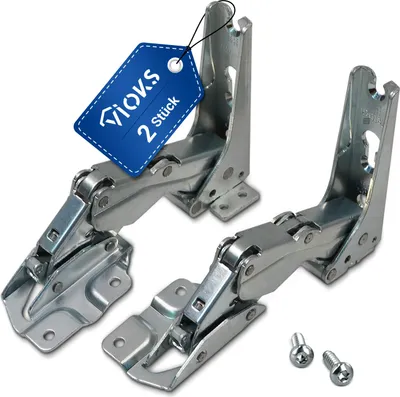 Produktbild von Türscharnier Set 2Stk passend wie AEG 221120204/5 oben unten für Kühlschrank