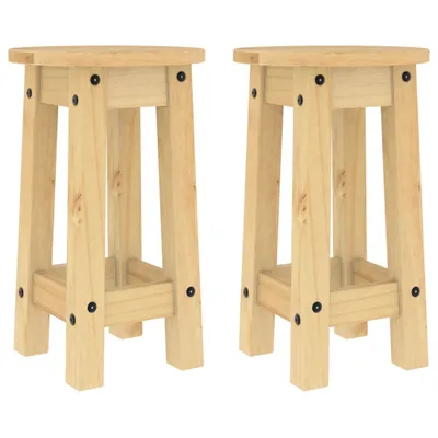 Immagine prodotto di Sgabello da bar 2 pezzi. Legno di pino massiccio