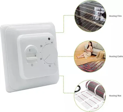 Obrázok produktu pre Podlahový termostat Limitný snímač 16A Elektronický termostat podlahového vykurovania Regulátor podlahového vykurovania